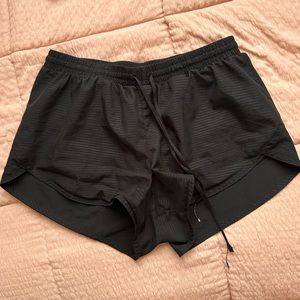 Black striped athletic shorts